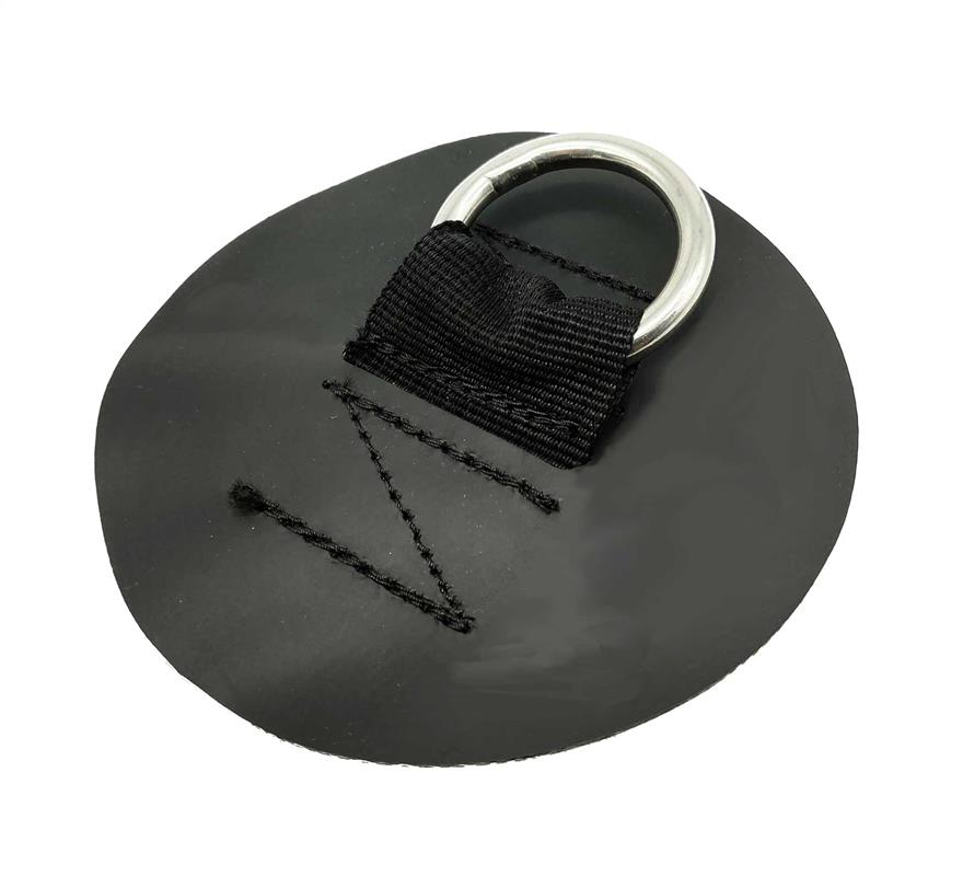 Nortik D-Ring Edelstahl mit rundem PVC Patch Nortik D-Ring Edelstahl mit rundem PVC Patch