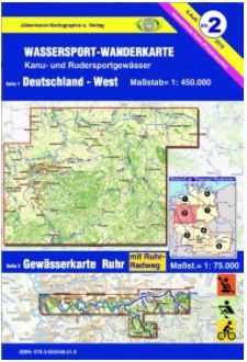 Wassersport-Wanderkarte WW 2 Deutschland West - 6. Aufl. 2015